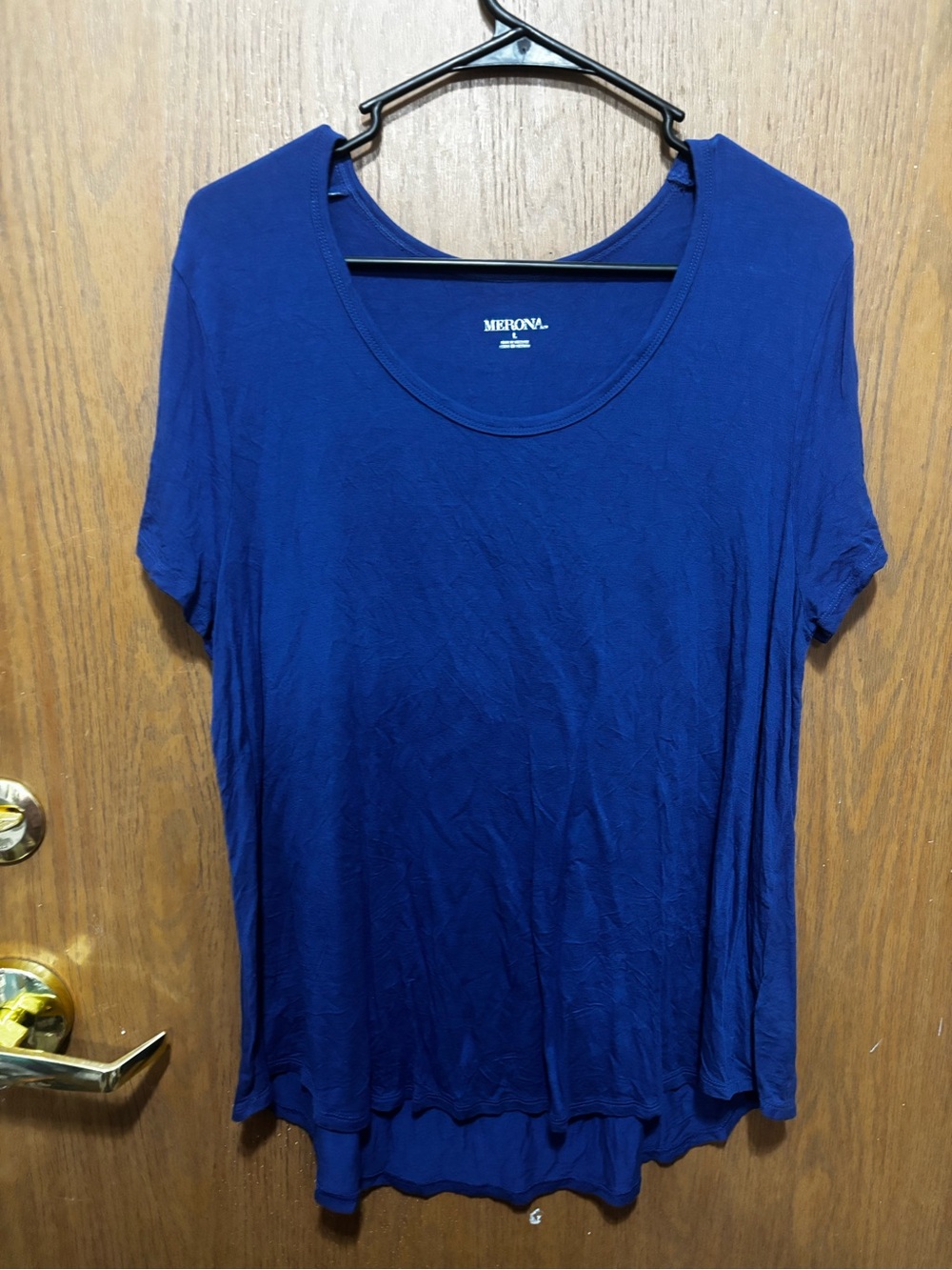 Merona Deep Blue Scoop Neck Short Sleeve Tee